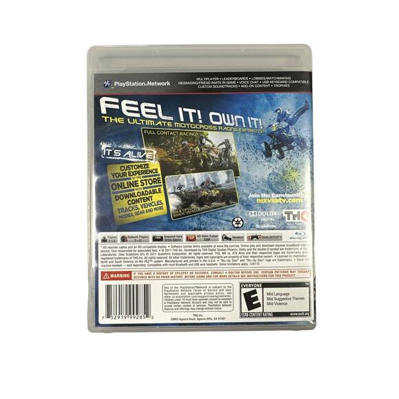 MX vs. ATV Alive (Sony PlayStation 3, 2011) Complete, Tested - Picture 5 of 5